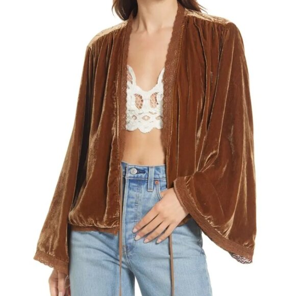 Free People Velvet Jacket "EUC" - Picture 13 of 16